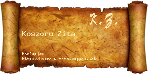 Koszoru Zita névjegykártya